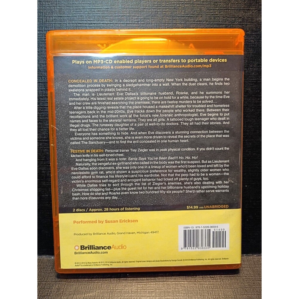 In Death Series Books 38-39 J.D. Robb Mp3 CD Audiobook Unabridged Brilliance - Picture 2 of 2